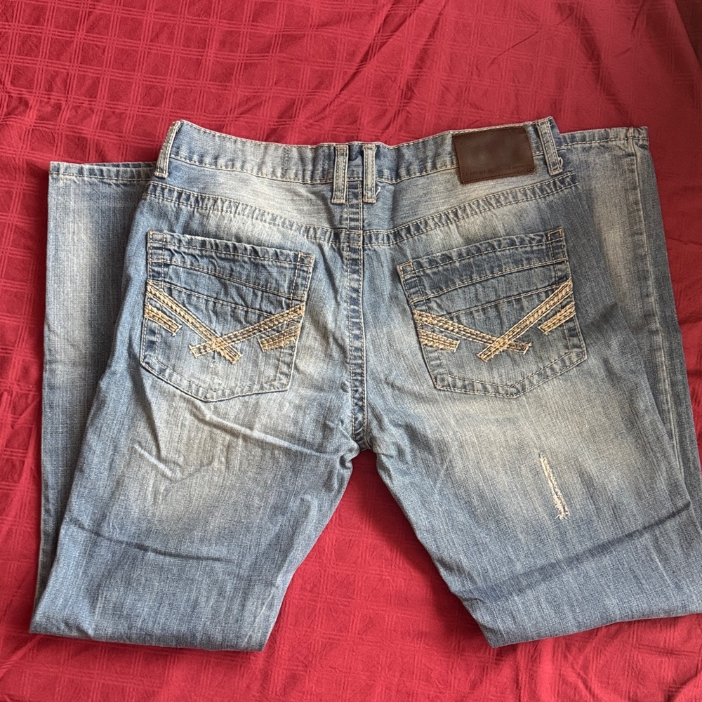 T and K Axel Classic Light Blue Straight Jeans 34x34